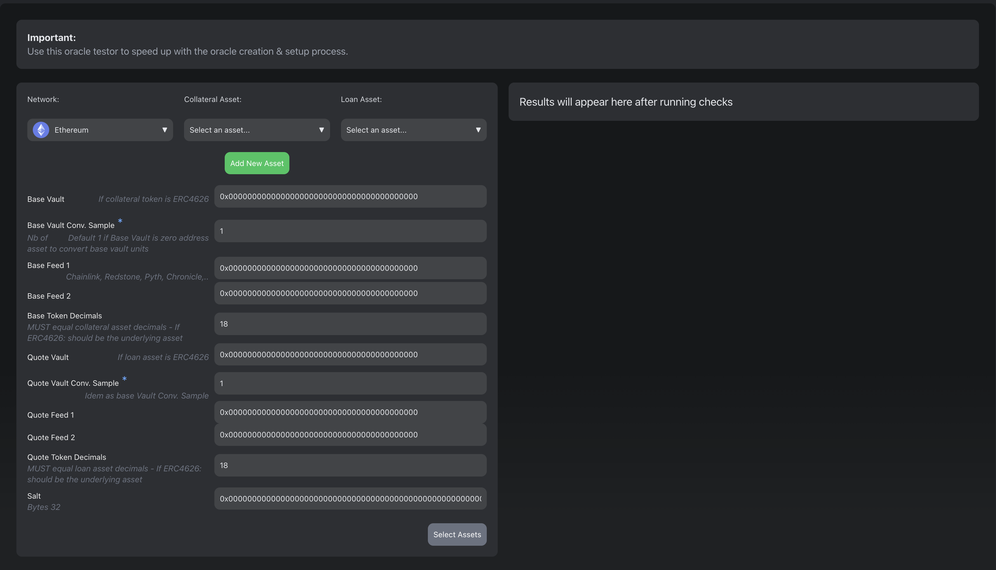 Oracle Testor Interface